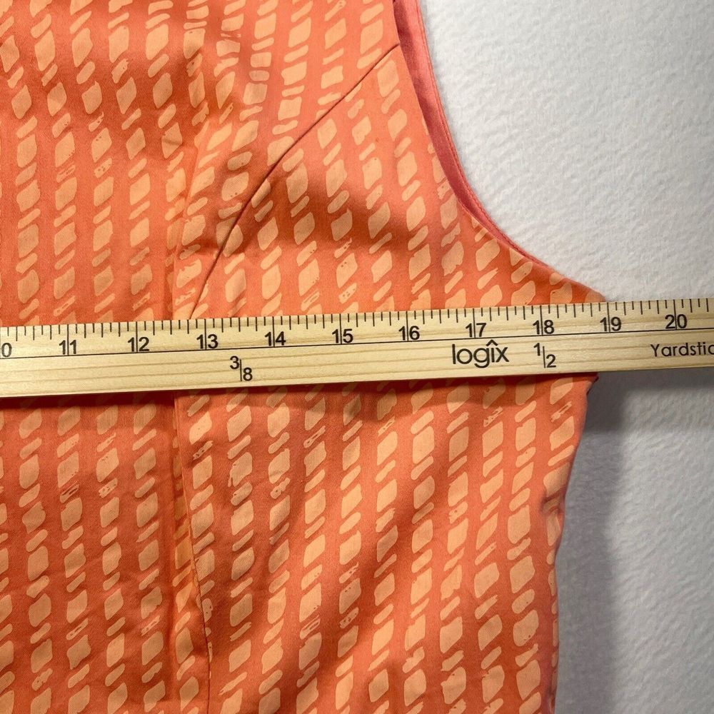 Isaac Mizrahi Live Sleeveless Women's Dress Orange Lined Midi Size 14 - Picture 10 of 14